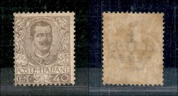 REGNO D'ITALIA - 1901 - 40 Cent Floreale (74) - Gomma Integra (bruna) - Cert. AG (3.000) - Autres & Non Classés