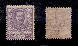 REGNO D'ITALIA - 1901 - 50 Cent Floreale (76) - Gomma Integra - Oliva + Cert. AG (3.500) - Autres & Non Classés