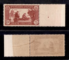 REGNO D'ITALIA - 1931 - 75 Cent S.Antonio (299-dentellato 12) Bordo Foglio - Gomma Integra (300) - Sonstige & Ohne Zuordnung