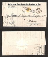 REGNO D'ITALIA - Annullato (lineare) Su 10 Cent (1-Segnatasse) - Circolare Da Graz A Udine Del 11.12.69 - Sonstige & Ohne Zuordnung