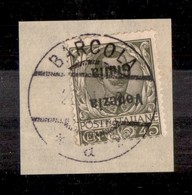 OCCUPAZIONI - VENEZIA GIULIA - 1918 - 45 Cent (26a) Con Soprastampa Capovolta - Usato Su Frammento (400+) - Other & Unclassified