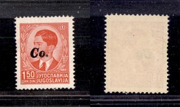 OCCUPAZIONI - LUBIANA - 1941 - 1,50 Din (4Bga) - Solo “Co” - Gomma Integra - Cert. AG (1.450) - Sonstige & Ohne Zuordnung