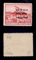 OCCUPAZIONI - MONTENEGRO - 1941 - 2,50 Din (4a-P.Aerea) Con Soprastampa Capovolta - Gomma Integra - Oliva (275) - Sonstige & Ohne Zuordnung