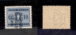 OCCUPAZIONI - ZARA - 1943 - Segnatasse - 10 Cent (2bg) - Soprastampa Spostata Senza G - Gomma Originale (primo Della Fil - Other & Unclassified