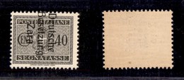 OCCUPAZIONI - ZARA - 1943 - Segnatasse - 40 Cent (6b) - Soprastampa Spostata A Sinistra - Gomma Integra (450) - Other & Unclassified