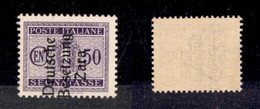 OCCUPAZIONI - ZARA - 1943 - Segnatasse - 50 Cent (7c) - Soprastampa Spostata A Sinistra - Gomma Integra (450) - Other & Unclassified