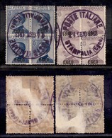 COLONIE ITALIANE - STAMPALIA - (Poste Italiane) -Soprastampati (1/2da-Egeo) - Quartine Usate - Sonstige & Ohne Zuordnung