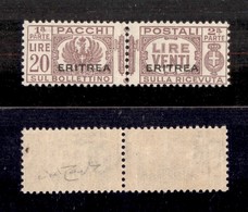 COLONIE ITALIANE - ERITREA - 1927/1937 - Pacchi Postali - 20 Lire (32) - Gomma Originale - Impercettibile Traccia Di Lin - Sonstige & Ohne Zuordnung