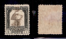 COLONIE ITALIANE - LIBIA - 1930 - 1 Cent (58) - Gomma Originale - Ottimamente Centrato - Cert. AG (1.600) - Andere & Zonder Classificatie