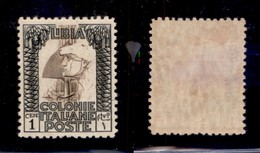 COLONIE ITALIANE - LIBIA - 1930 - 1 Cent (58) - Gomma Originale - Ottimamente Centrato - Cert. AG (1.600) - Autres & Non Classés