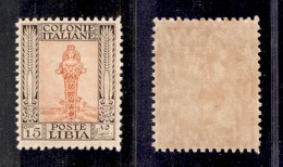 COLONIE ITALIANE - LIBIA - 1926 - 15 Cent Pittorica (62) - Gomma Integra - Ben Centrato - Cert. AG (2.500+) - Altri & Non Classificati