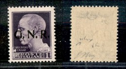 REPUBBLICA SOCIALE - GNR VERONA - 1944 - 1 Lira (479b) Con Doppia Soprastampa - Gomma Integra - Oliva (550) - Sonstige & Ohne Zuordnung
