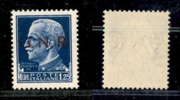 REPUBBLICA SOCIALE - GNR VERONA - 1944 - 1,25 Lire (480iab) Con Punto Piccolo Dopo G - Gomma Integra - Cert. AG (750) - Andere & Zonder Classificatie