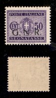 REPUBBLICA SOCIALE - GNR VERONA - 1944 - Segnatasse - 50 Cent (53) Con Punto Piccolo Dopo N - Gomma Originale - Non Cata - Altri & Non Classificati