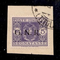 REPUBBLICA SOCIALE - GNR VERONA - 1944 - Segnatasse - 5 Lire (57 Errore Dgaa) Usato Su Frammento A Verona (Titolare) - P - Other & Unclassified