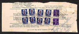 REPUBBLICA SOCIALE - PROVVISORI - Buoni Fruttiferi Postali - Novara 15.3.44 - Tassa Di 12 Lire (14 Aerea+495 Otto) - Other & Unclassified