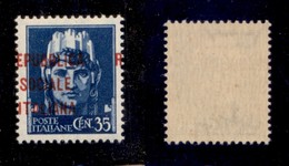 REPUBBLICA SOCIALE - SAGGI - 1944 - Saggi - 35 Cent (P19bab) Con R A Destra - Gomma Integra - Altri & Non Classificati