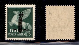 REPUBBLICA SOCIALE - SAGGI - 1944 - Saggi - 5 Lire (P12A-Aerea) - Gomma Integra - Cert. AG (6.000) - Sonstige & Ohne Zuordnung