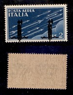 REPUBBLICA SOCIALE - SAGGI - 1944 - Saggi - 2 Lire (P15A Varietà-Aerea) Con Soprastampa In Basso - Gomma Integra - Non C - Sonstige & Ohne Zuordnung