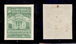 REPUBBLICA SOCIALE - SAGGI - 1945 - Saggi - Volta - 50 Cent (Unificato 513A) - Carta Bianca - Gomma Integra - Sonstige & Ohne Zuordnung