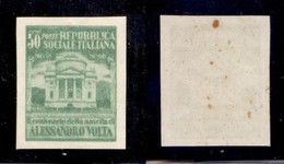 REPUBBLICA SOCIALE - SAGGI - 1945 - Saggi - Volta - 50 Cent (Unificato 513A) - Carta Bianca - Gomma Integra - Altri & Non Classificati