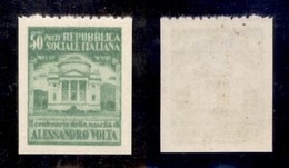 REPUBBLICA SOCIALE - SAGGI - 1945 - Saggi - Volta - 50 Cent (Unificato 513A) - Carta Bianca - Dentellatura Orizzontale D - Altri & Non Classificati