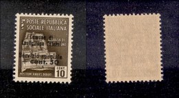 REPUBBLICA SOCIALE - CASTIGLIONE INTELVI - 1945 - 50 Cent Su 10 (2) - Gomma Integra - Cert. AG (1.000) - Altri & Non Classificati