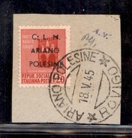 CLN - LOCALI - ARIANO POLESINE - 1945 - 20 Cent (Errani 31l) Usato Su Frammento - ; Dopo C - Autres & Non Classés