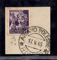 CLN - LOCALI - ARIANO POLESINE - 1945 - 50 Cent (Errani 34l) Usato Su Frammento - ; Dopo C - Other & Unclassified