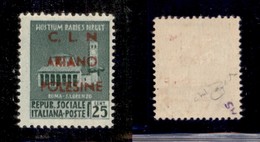 CLN - LOCALI - ARIANO POLESINE - 1945 - 25 Cent (Errani 32A Varietà) - Gomma Originale Senza Punto Dopo N - Non Cataloga - Andere & Zonder Classificatie