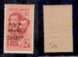 CLN - LOCALI - ARIANO POLESINE - 1945 - 2,50 Lire Bandiera (Errani 46l) Con ; Dopo C - Gomma Integra - Autres & Non Classés