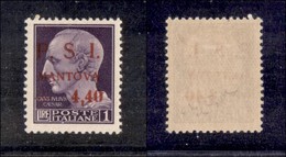 CLN - LOCALI - MANTOVA - 1945 - 1 Lira + 4,40 (6w) Senza Punto Dopo S - Gomma Originale - Cert. AG (1.200) - Sonstige & Ohne Zuordnung