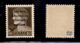 CLN - LOCALI - PIACENZA - 1945 - 10 Cent Imperiale (Errani 40) - Gomma Integra - Raro - Cert. AG - Altri & Non Classificati