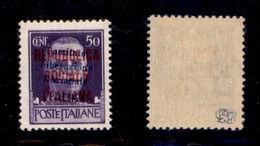 CLN - LOCALI - PIACENZA - 1945 - 50 Cent (Errani 75 Varietà) - Soprastampa Obliqua - Gomma Integra - Cert. AG - Autres & Non Classés