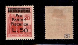 CLN - LOCALI - PIACENZA - 1945 - 50 Lire Su 20 Cent (Errani 90 Varietà) - Zero In Basso - Gomma Originale - Non Cataloga - Other & Unclassified