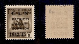 CLN - LOCALI - VALLE BORMIDA - 1945 - Soprastampa Modificata - 5 Cent (1A) - Gomma Integra - Cert. AG (4.500) - Other & Unclassified
