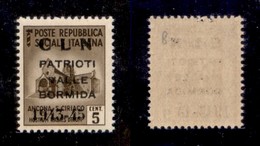 CLN - LOCALI - VALLE BORMIDA - 1945 - Soprastampa Modificata - 5 Cent (1A) - Gomma Integra - Cert. AG (4.500) - Altri & Non Classificati