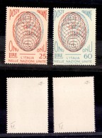 REPUBBLICA - 1956 - ONU (806/II + 807/II-Soec. 378/II+379/II) - Gomma Lucida Con Striature Diagonali - Gomma Integra - C - Altri & Non Classificati