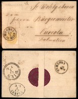 EUROPA - AUSTRIA - 2 Kreuzer (Unif.27) Isolato Su Involucro Da Neubau Per Curzola Del 22.2.65 - Diena - Autres & Non Classés