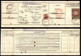 EUROPA - AUSTRIA - 1 Krone + 3 Kronen - Ricevuta Da Trento A Vienna Del 24.6.1907 - Altri & Non Classificati