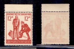 EUROPA - GERMANIA - 1933 - Propaganda - 12 + 8 Pfennig (32A) Bordo Foglio - Gomma Integra - Cert. Pieles - Altri & Non Classificati