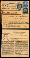 EUROPA - ALSAZIA - Mista - 20 + 50 Pfennig (Unif.16+20) + 5 Pfennig (708 Reich) - Cedolino Pacchi - Strassburg 4.9.41 - Autres & Non Classés