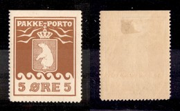 EUROPA - GROENLANDIA - 1905 - Pacchi Postali - 5 Ore (2) - Gomma Originale - Altri & Non Classificati