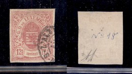 EUROPA - LUSSEMBURGO - 1859 - 12 1/2 Cent Stemma (7) - Usato - Sonstige & Ohne Zuordnung