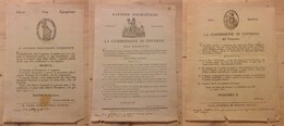 DOCUMENTI - VARIE - Governo Provvisorio Piemontese - 1799 (28.1)/1800 (3.7-27.9) - 3 Decreti - Andere & Zonder Classificatie