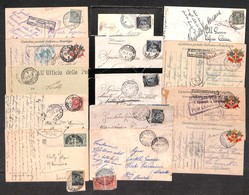 DOCUMENTI - VARIE - Posta Militare - Albania - 1916/1917 - Cinque Buste + Nove Cartoline (con 5 Franchigie) + Due Framme - Andere & Zonder Classificatie