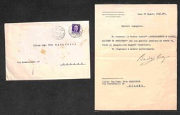 DOCUMENTI - VARIE - Badoglio/Maresciallo D’Italia/Duca Di Addis Abeba - Firma Autografa Su Lettera In Busta Intestata Da - Otros & Sin Clasificación