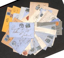 LOTTI - COLLEZIONI - REGNO - 1863/1882 - Venticinque Lettere + Alcuni Frontespizi Con Affrancature Del Periodo - Da Esam - Autres & Non Classés