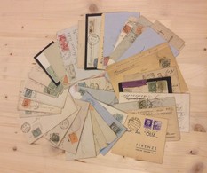 LOTTI - COLLEZIONI - REGNO - 1865/1942 - 43 Buste E Lettere + Un Frammento Con Affrancature Del Periodo - Interessante - - Autres & Non Classés