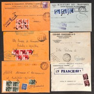 LOTTI - COLLEZIONI - REPUBBLICA - 1945/1949 - Democratica - 6 Frontespizi Con Valori Della Serie Usati Come Tassa - Inte - Other & Unclassified